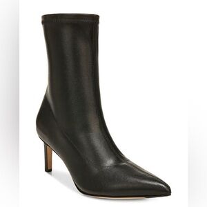 Veronica Beard Black Leather Lexi Booties-SIZE 5.5